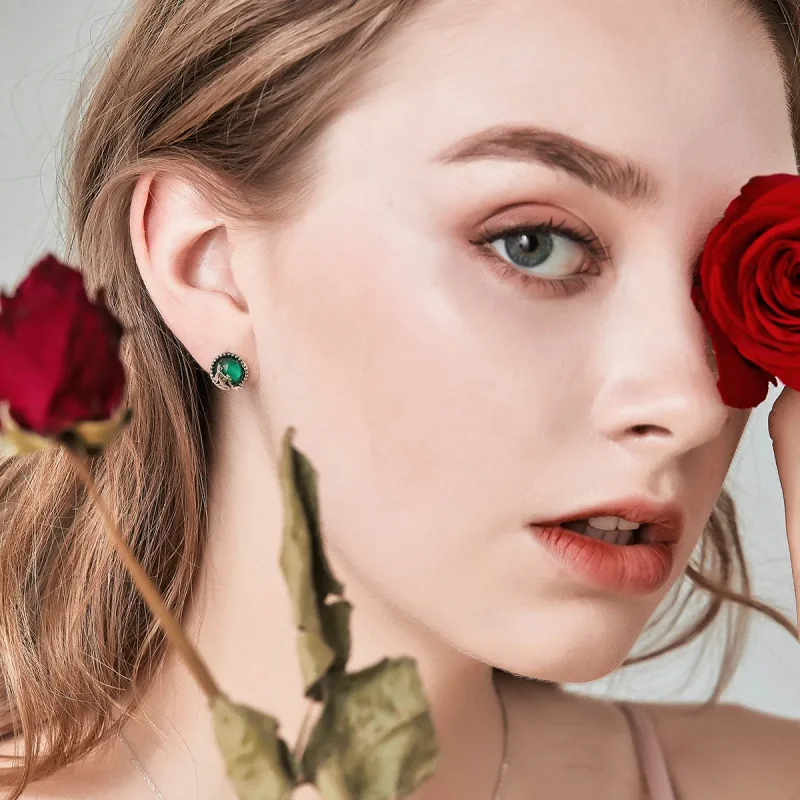 (image for) Silver Love of Mermaid Stud Earrings - PANDORA Style - SCE383 - View 6