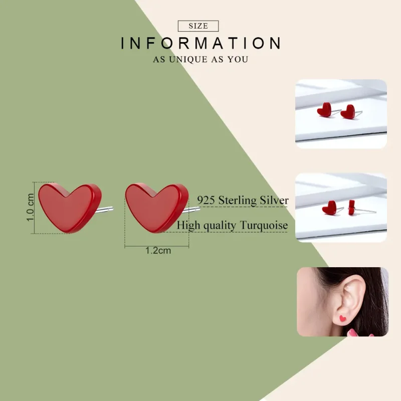 (image for) Silver Love Stud Earrings - PANDORA Style - SCE595 - View 3