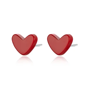 (image for) Silver Love Stud Earrings - PANDORA Style - SCE595