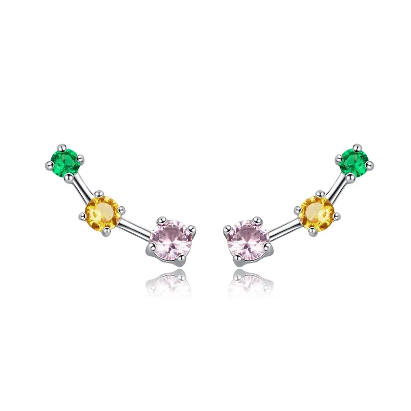 (image for) Silver Neon Stud Earrings - PANDORA Style - SCE495 - Product Image