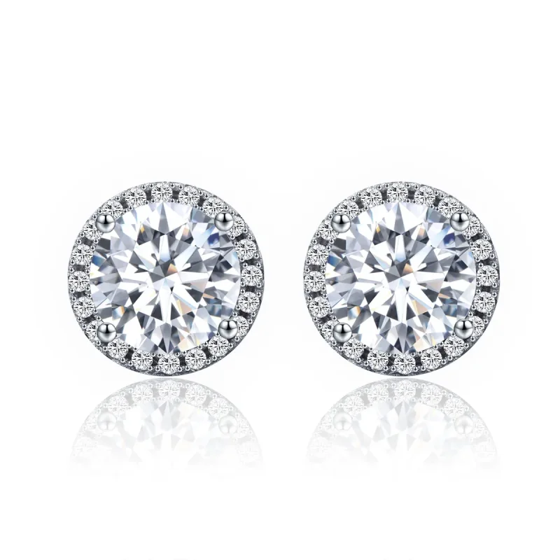 (image for) Silver Noble Light Stud Earrings - PANDORA Style - SCE358 - Product Image