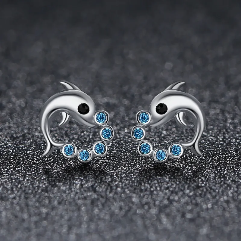 (image for) Silver Ocean Spirit Stud Earrings - PANDORA Style - SCE179 - View 3
