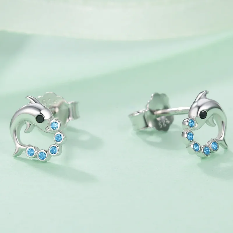 (image for) Silver Ocean Spirit Stud Earrings - PANDORA Style - SCE179 - View 5