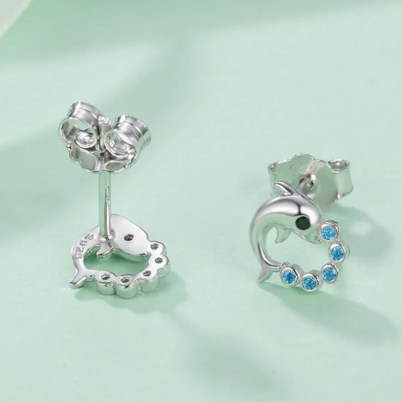(image for) Silver Ocean Spirit Stud Earrings - PANDORA Style - SCE179 - View 6