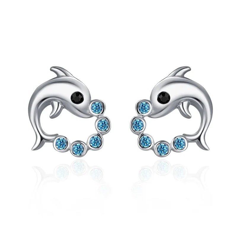 (image for) Silver Ocean Spirit Stud Earrings - PANDORA Style - SCE179 - Product Image