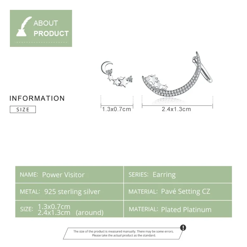 (image for) Silver Power Visitor Stud Earrings - PANDORA Style - SCE616 - View 6