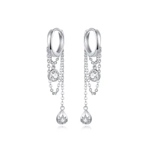(image for) Silver Puberty Hanging Earrings - PANDORA Style - SCE638