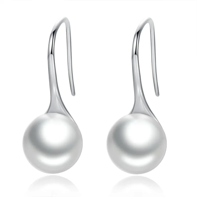(image for) Silver Pure Love Hanging Earrings - PANDORA Style - SCE037 - Product Image