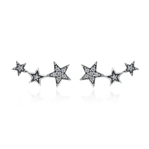 (image for) Silver Secrets of Stars Stud Earrings - PANDORA Style - SCE175