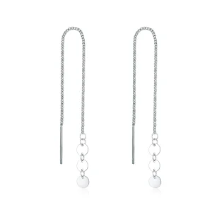 (image for) Silver Sequins Hanging Earrings - PANDORA Style - SCE687
