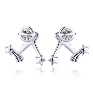 (image for) Silver Shining Meteor Stud Earrings - PANDORA Style - SCE474