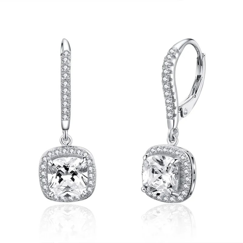 (image for) Silver Shining Time Hanging Earrings - PANDORA Style - SCE520 - Product Image