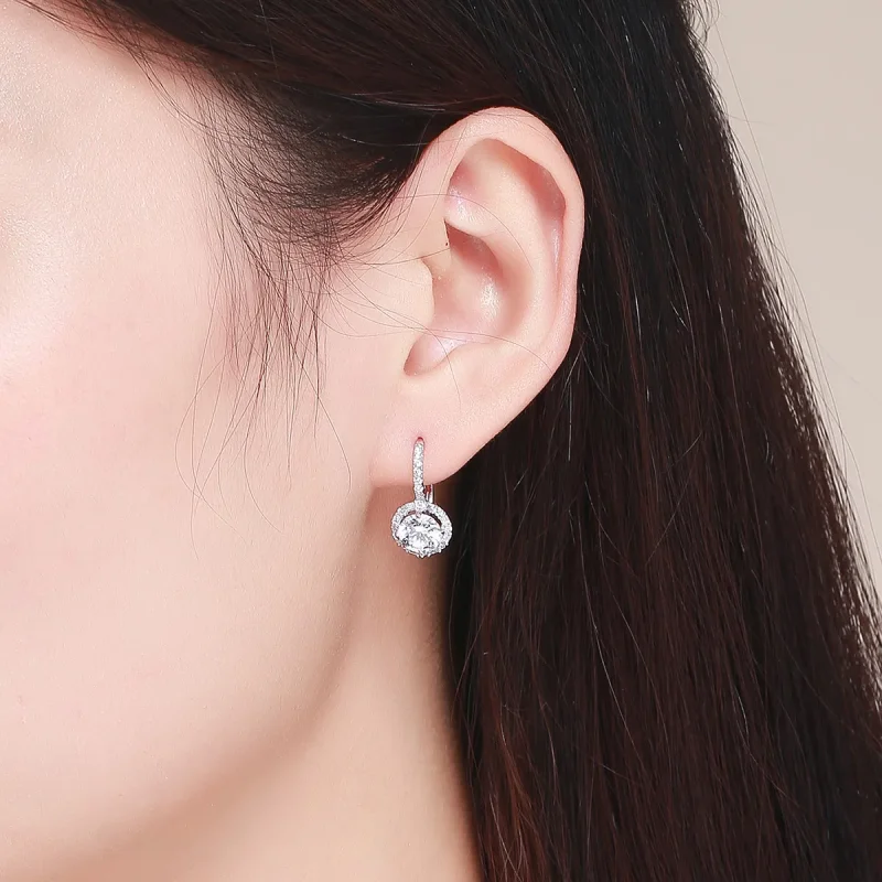(image for) Silver Shining Time Hoop Earrings - PANDORA Style - SCE508 - View 4