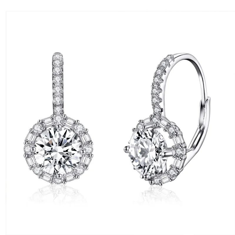 (image for) Silver Shining Time Hoop Earrings - PANDORA Style - SCE508 - Product Image