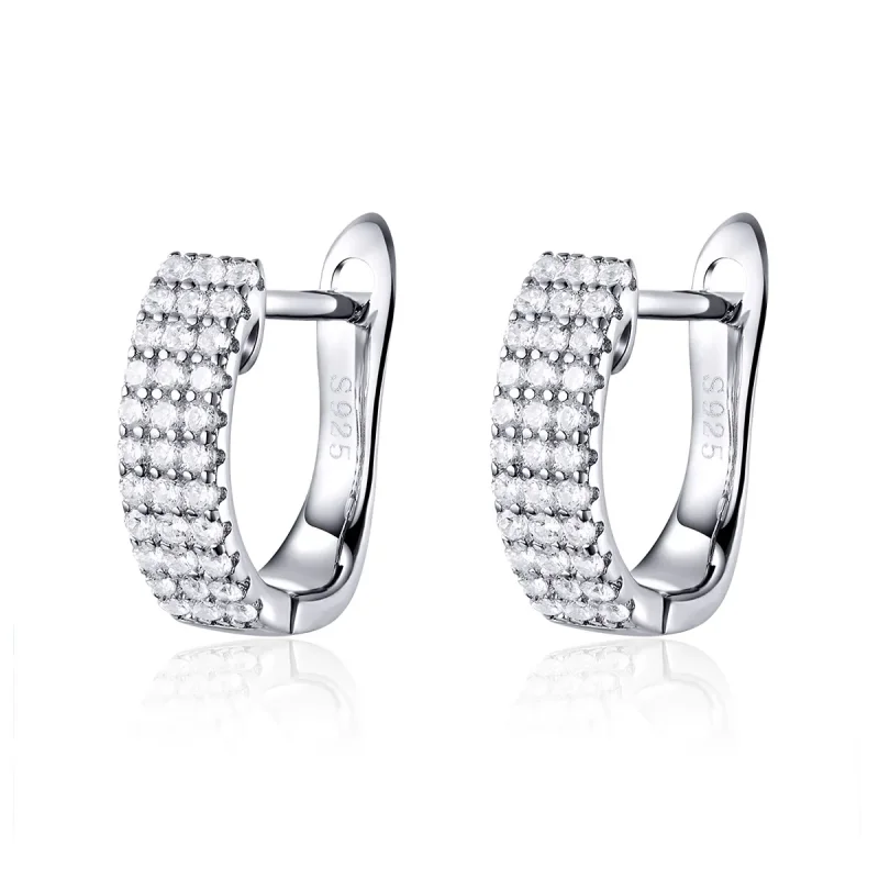 (image for) Silver Shining Time Hoop Earrings - PANDORA Style - SCE560 - Product Image