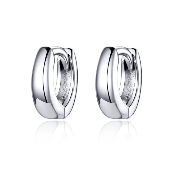(image for) Silver Simple Dream Hoop Earrings - PANDORA Style - SCE552