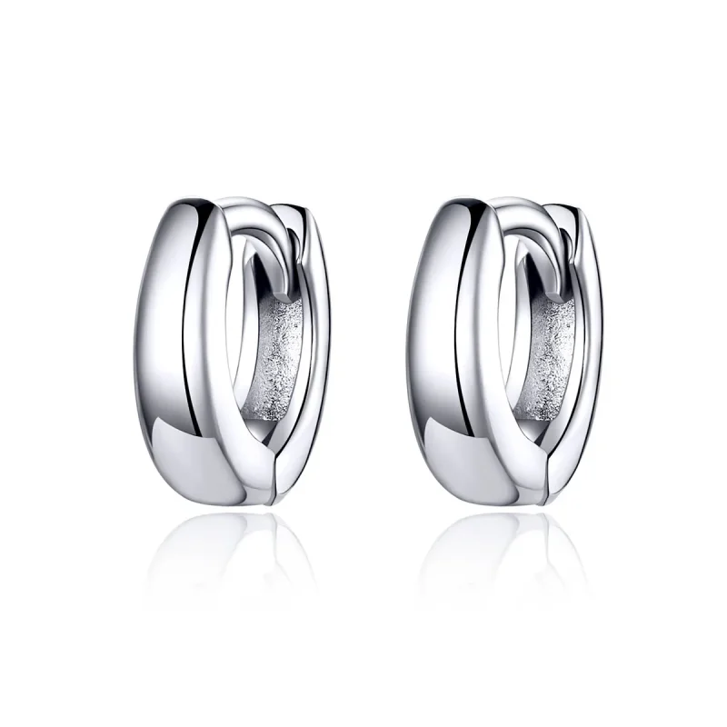 (image for) Silver Simple Dream Hoop Earrings - PANDORA Style - SCE552 - Product Image