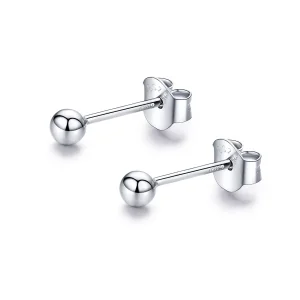 (image for) Silver Small Ball Stud Earrings - PANDORA Style - SCE581