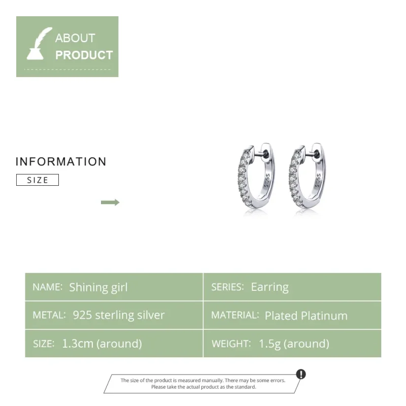 (image for) Silver Small Circle Hoop Earrings - PANDORA Style - SCE498-A - View 7