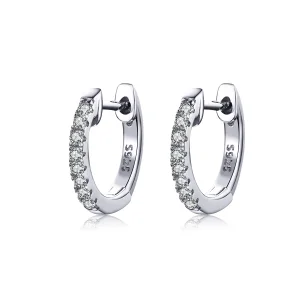 (image for) Silver Small Circle Hoop Earrings - PANDORA Style - SCE498-A