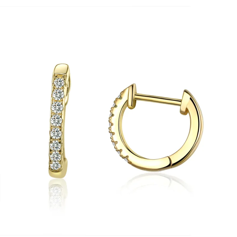 (image for) Silver Small Circle Hoop Earrings - PANDORA Style - SCE498 - Product Image