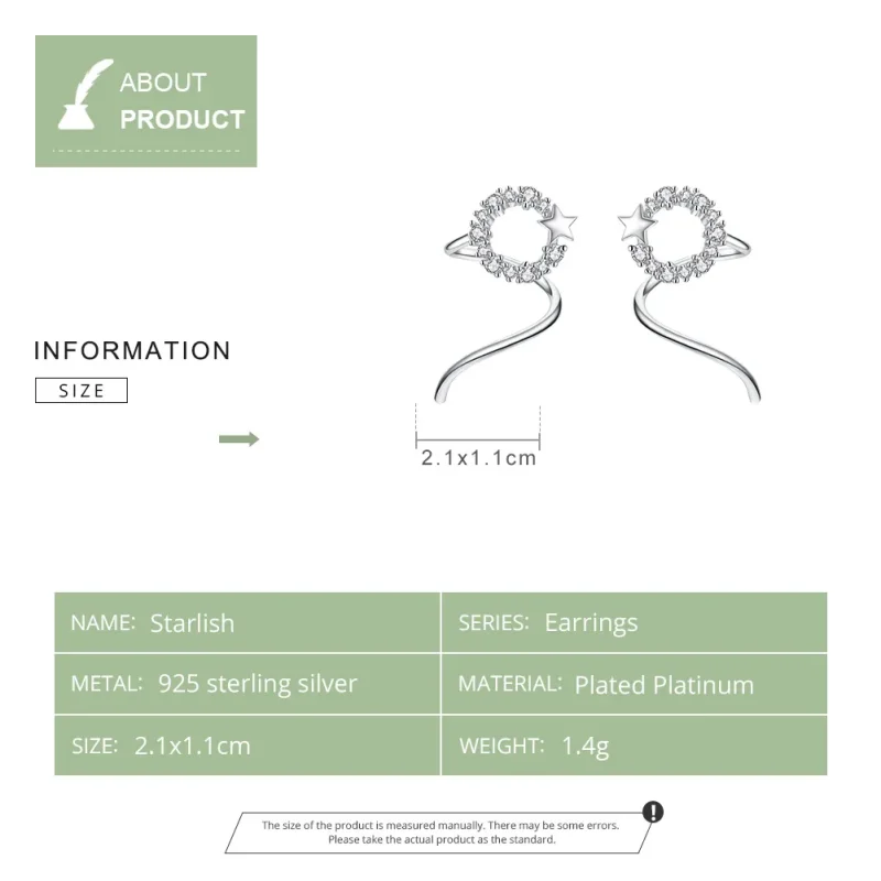(image for) Silver Starlish Stud Earrings - PANDORA Style - SCE637 - View 7