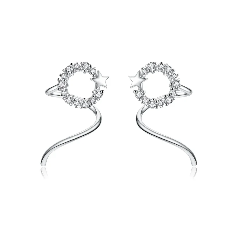 (image for) Silver Starlish Stud Earrings - PANDORA Style - SCE637 - Product Image