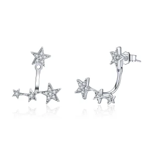 (image for) Silver Stars Stud Earrings - PANDORA Style - SCE448