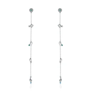 (image for) Silver Swaying Notes Hanging Earrings - PANDORA Style - SCE202
