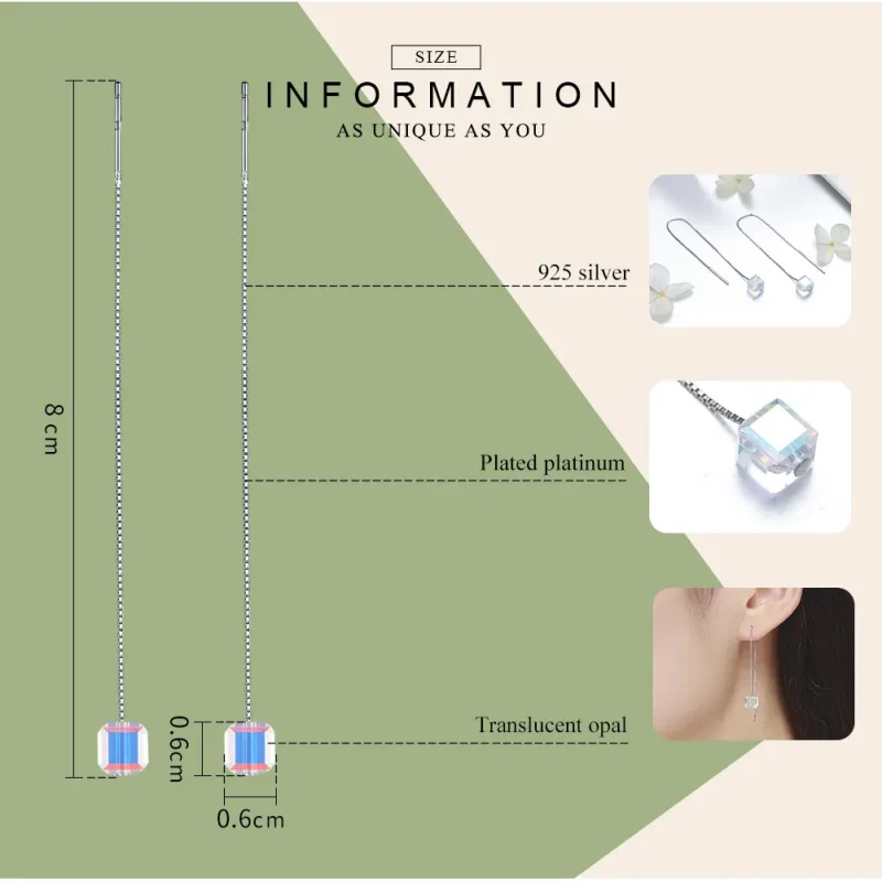 (image for) Silver Tears In The Ocean Depth Hanging Earrings - PANDORA Style - SCE501 - View 3