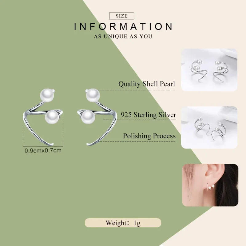 (image for) Silver Tender You Stud Earrings - PANDORA Style - SCE306 - View 4