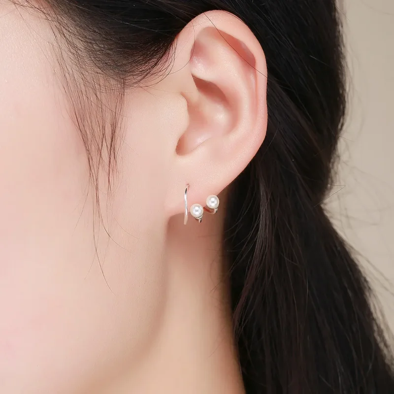 (image for) Silver Tender You Stud Earrings - PANDORA Style - SCE306 - View 6