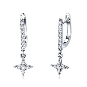 (image for) Silver Twinkling Night Hanging Earrings - PANDORA Style - SCE446
