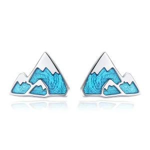 (image for) Silver Unique Iceberg Stud Earrings - PANDORA Style - SCE475