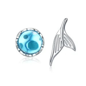 (image for) Silver Waiting Mermaid Stud Earrings - PANDORA Style - SCE630
