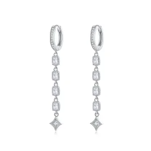 (image for) Silver Ziron Love Hanging Earrings - PANDORA Style - SCE583