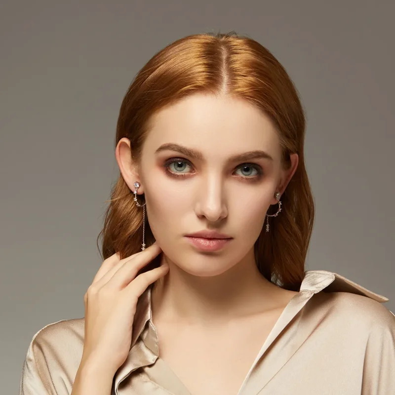 (image for) PANDORA Style Bright Drop Earrings - BSE310 - View 7