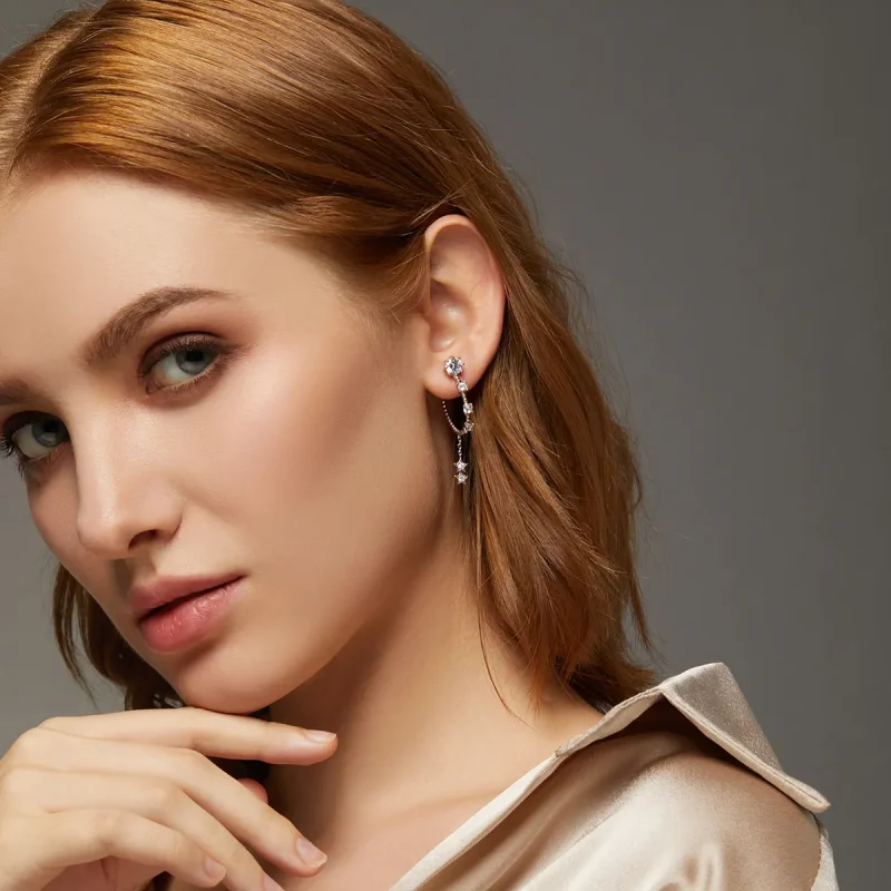 (image for) PANDORA Style Bright Drop Earrings - BSE310 - View 9