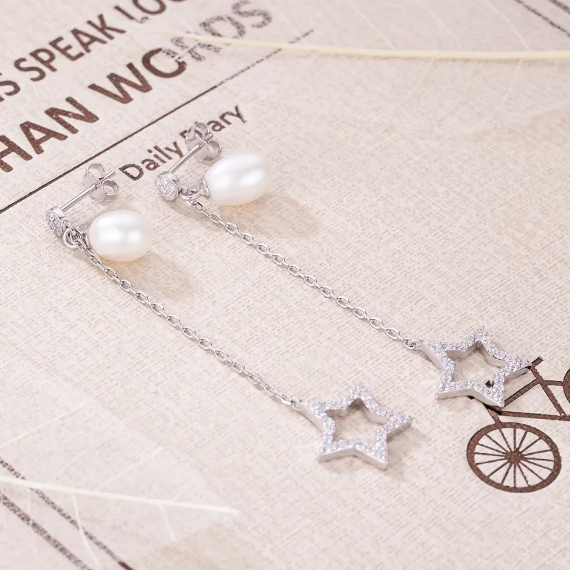 (image for) PANDORA Style Bright Stars Drop Earrings - VSE127 - View 3