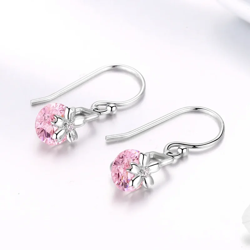 (image for) PANDORA Style Cherry Blossoms Drop Earrings - BSE039 - View 2