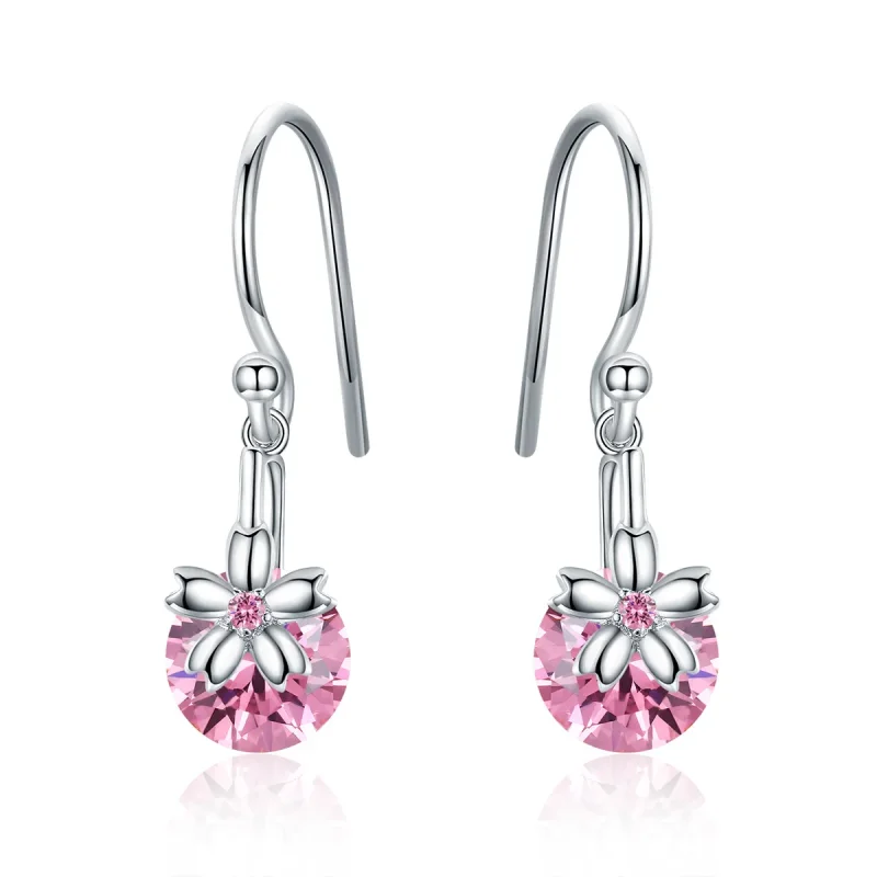 (image for) PANDORA Style Cherry Blossoms Drop Earrings - BSE039 - Product Image
