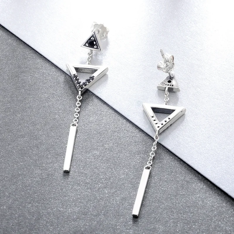 (image for) PANDORA Style Classical Geometry Drop Earrings - VSE144-A - View 3