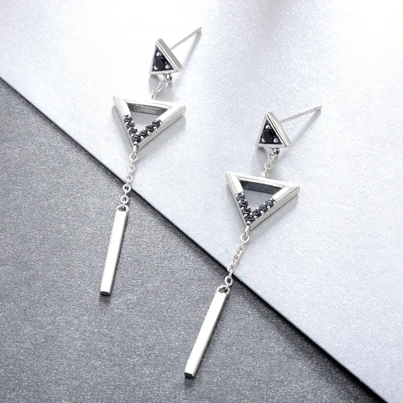 (image for) PANDORA Style Classical Geometry Drop Earrings - VSE144-A - View 4