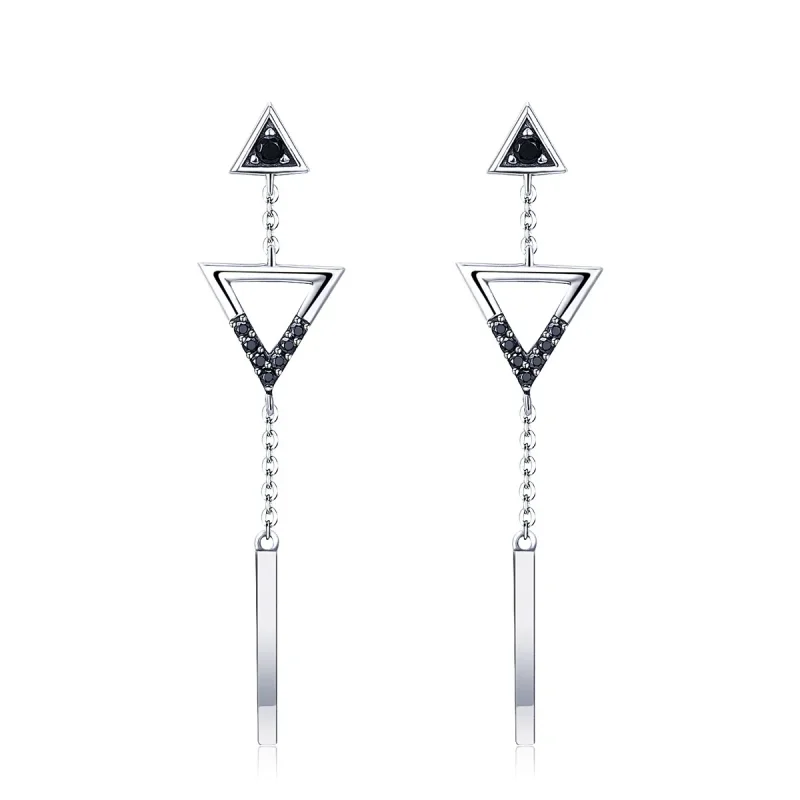 (image for) PANDORA Style Classical Geometry Drop Earrings - VSE144-A - Product Image