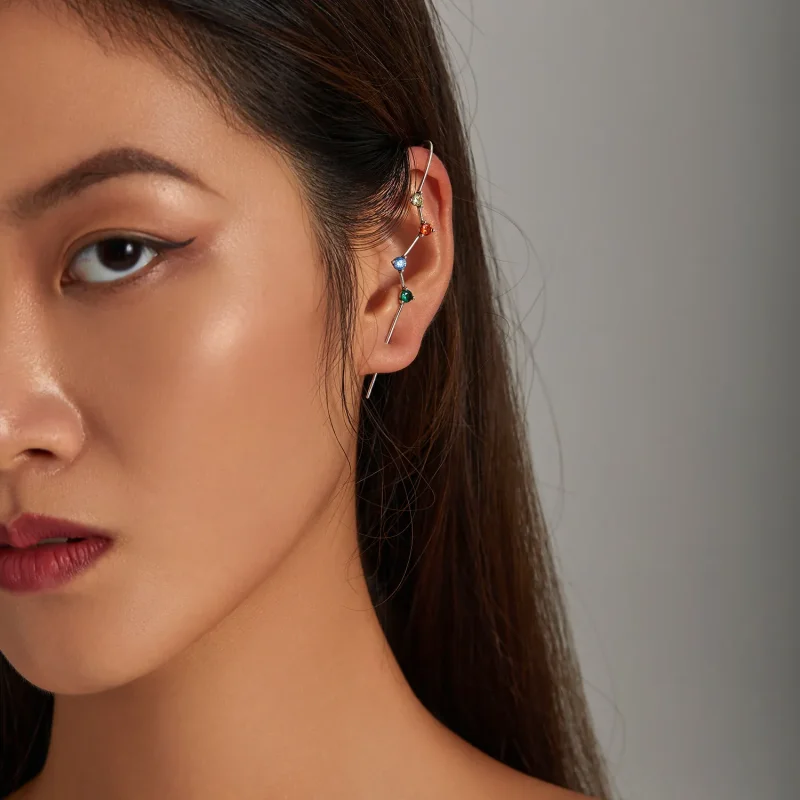 (image for) PANDORA Style Color Zirconium - Lightning Drop Earrings - BSE530 - View 6