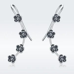 (image for) PANDORA Style Creative Beautiful Flower Drop Earrings - VSE010
