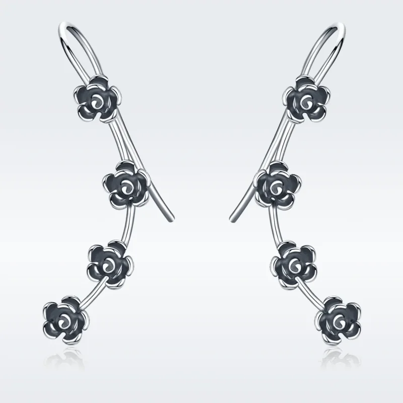 (image for) PANDORA Style Creative Beautiful Flower Drop Earrings - VSE010 - Product Image
