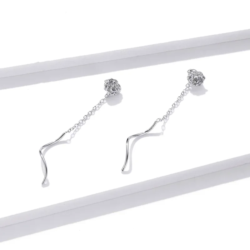 (image for) PANDORA Style Elegant Rose Drop Earrings - BSE441 - View 2