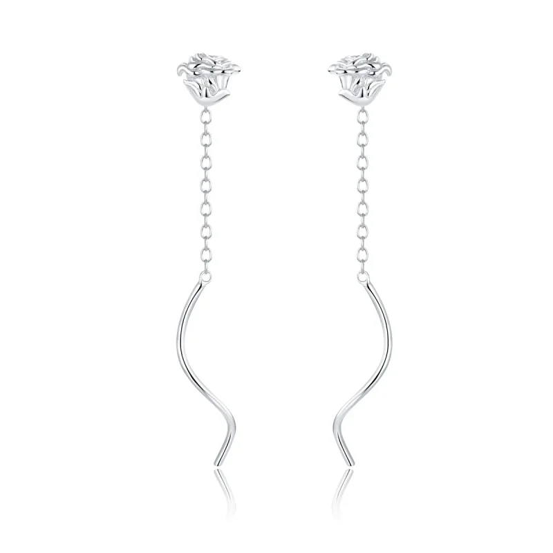 (image for) PANDORA Style Elegant Rose Drop Earrings - BSE441 - Product Image