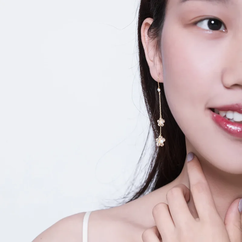 (image for) PANDORA Style Flower Light Drop Earrings - BSE197 - View 7